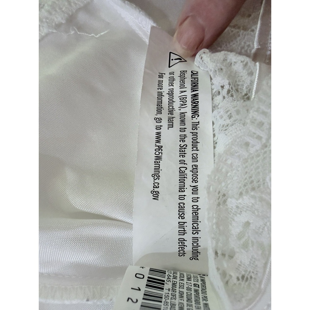 Satin Lace Trim Camisole Top Womens M White Layering Whimsy Fairy Cami Romantic - Picture 7 of 13